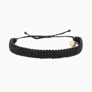 PURA VIDA WOVEN BLACK FLAT BRAIDED CUFF BRACELET VSCO BOHO‼️FREE SAME DAY SHIP‼️ - Picture 1 of 5