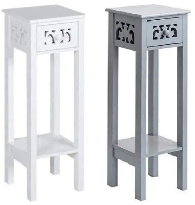 Telephone Table Bed Sofa Side Storage Drawer Display Shelf Slim Tall Home Office - Image 1 of 4