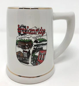 Vintage 1970s BRECKENRIDGE SKI RESORT Beer Stein LEWIS BROS. CERAMICS Colorado - Picture 1 of 6
