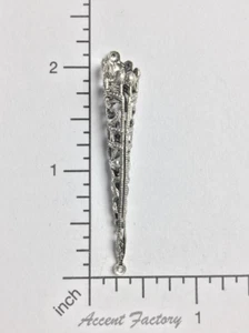 13204- Medium Tussie Mussie Victorian Holder Silver Ox - Picture 1 of 3