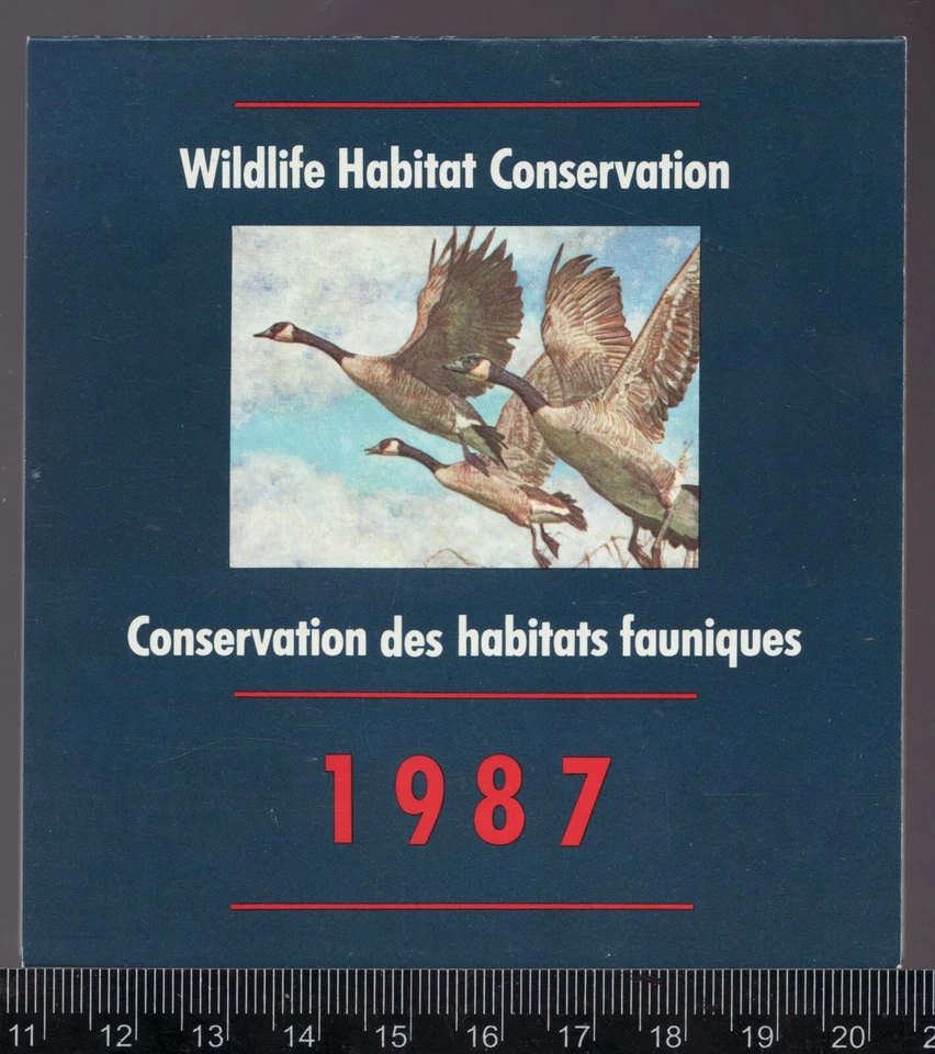 1987 #FWH3 Canada Federal Wildlife Habitat Conservation stamp MNH Cv$25 - Image 1 of 1