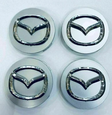 MAZDA ALLOY WHEEL CENTRE CAPS HUB 56mm Fits 3 5 6 MX-5 CX-3 CX-30 CX-5 RX-8 - Image 1 of 4
