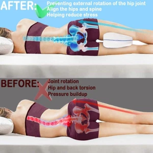 Knee Pillow Leg Pillow for Side Sleepers Foam Support Pillow for Sleeping for Ba - Picture 1 of 12