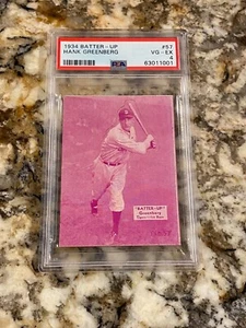 1934 BATTER UP #57 HANK GREENBERG ROOKIE PSA 4 FRESHLY GRADED LOOKS NICER SHARP - Picture 1 of 2