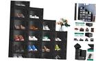 18 Pack Shoe Boxes Fit Up To Us Size 15, Stackable Shoe X-Large Black 18 Pcs