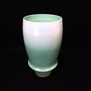 KISEN ARITA Ware Japanese PREMIUM BEER CUP Porcelain Aurora color Green - Picture 1 of 14