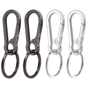 3 Pack Metal Keychain Carabiner Keyrings for Car Keys Keychain Holder Clip - Picture 1 of 6