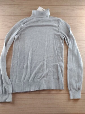 Suéter ASOS cinza claro gola alta, tamanho 0 novo com etiquetas - Imagem 1 de 4