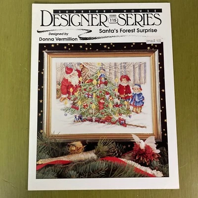 Santa's Forest Surprise Sudberry House Cross Stitch Chart Donna Vermillion Xmas - Image 1 of 3