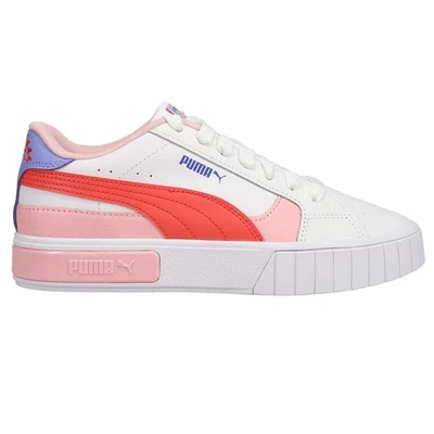 PUMA Cali Estrella Arco Iris Puesta de Sol Con Cordones Jóvenes Niñas Blanco Tenis Informales Zapatos 3 Foto 1 de 4