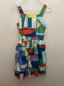 Ralph Lauren POLO Summer Colorful Cotton Strap Dress Size 12 - Picture 1 of 5