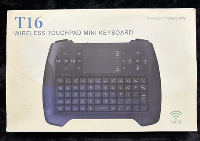 T16 Wireless Touchpad Mini Keyboard 2.4 GHz Open Box TESTED - Image 1 of 4