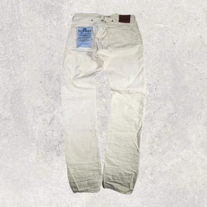 NWT Rubgy By Ralph Lauren Buckleback Vintage Slim Cream Denim Jeans 33x34 RRL - Picture 1 of 16