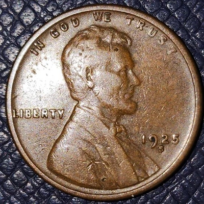 1925 S Wheat Penny/Cent (F : Weak rev) : Comb. Shipping - Image 1 of 4