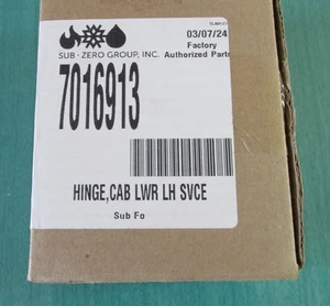 Sub Zero Refrigerator LOWER LEFT HINGE - OEM Part No. 7016913 / 4151282 - New! - Picture 1 of 5