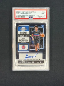 Ausar Thompson 2023 Contenders Optic Black Stars FOTL Rookie Auto/3 PSA 9 - Imagen 1 de 2