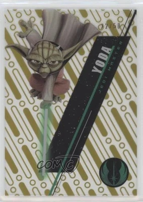 2016 Topps Star Wars High Tek Form Pattern 1 Gold Rainbow Foil /50 Yoda 0r4 - Image 1 of 3