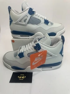 Nike Air Jordan 4 Retro Military Industrial Blue FV5029-141 Mens Size 9 No Lid - Picture 1 of 5
