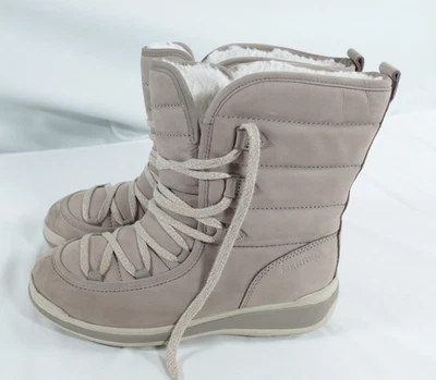 Merrell Boots Womens Size 6 Beige Waterproof Faux Fur Winter Shoes Warm Grip - Image 1 of 4