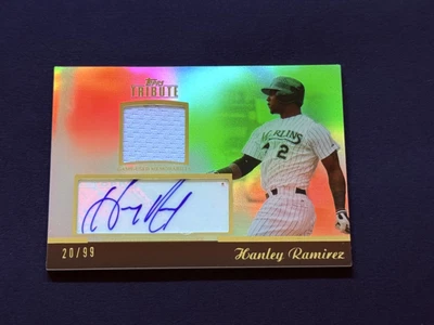 2011 Topps Tribute Autograph Auto Relic #TAR-HR Hanley Ramirez /99 - Imagem 1 de 3