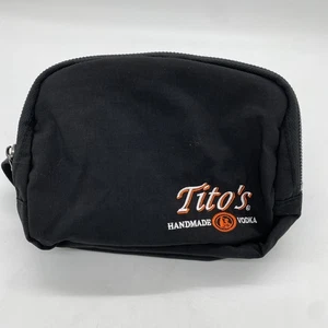 Tito's Handmade Vodka Black Buckle Strap Fanny Pack Waist Bag Printed Inside NEW - Picture 1 of 6