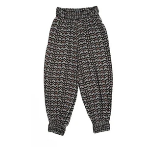Pantalones de chándal abstractos Anthropologie Pull On Harem negros bohemios para mujer talla S - Imagen 1 de 8