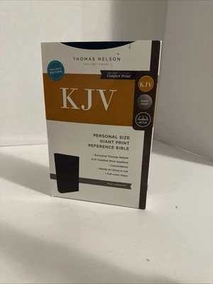 KJV Reference Bible Zondervan Giant Print Red Letter NEW Navy Leathersoft 2017 - Image 1 of 4