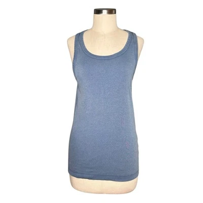 COS Ribbed Tank Top Steel Blue Women's Size Medium Basics Summer Preppy - Image 1 of 4