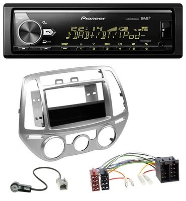 Pioneer Bluetooth USB DAB MP3 Autoradio für Hyundai i20 (12-14) man. Klima - Bild 1 von 4