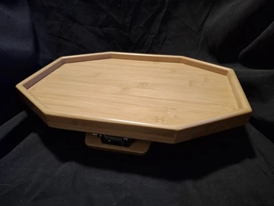 Mesa bandeja de bambú con clip octogonal para sillón o sofá acción de resorte 12 1/2” X 9 Foto 1 de 4