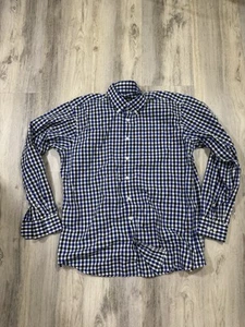 Neiman Marcus Mens Dress Shirt Size xl gingham check long sleeve all cotton - Picture 1 of 6