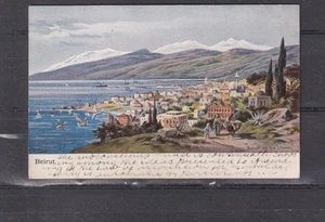 LÍBANO, BEIRUT, VISTA DE LA CIUDAD, ppc pintura c1910., sin usar. - Imagen 1 de 1