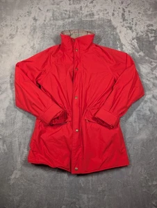 Chaqueta De Colección Lands End Para Hombre Mediana Roja Forrada Gore-Tex Parka Hecha en EE. UU. Años 90 - Imagen 1 de 7