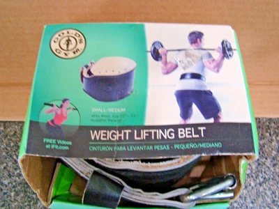 NEW 2009 GOLDS GYM WEIGHT LIFTING BELT SMALL/MEDIUM Foto 1 de 4