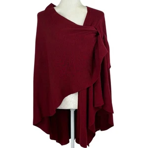 Soft Surroundings Grecian Crossbody Wrap Shawl One Size Made In Canada Knit Red - Picture 1 of 10