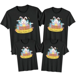 Family Bunny in Basket Happy Easter T-Shirt Tee Cute Festival Holiday Party #ED - Picture 1 of 24