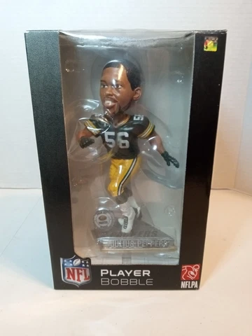 JULIUS PEPPERS Green Bay Packers Legend NFL “Springy Logo Base” Bobblehead ! Cover