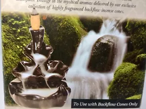 Wasserfall Gartenbrunnen Rückfluss Weihrauch Kegel Halter mit 20 Aromatherapie Kegel - Bild 1 von 7