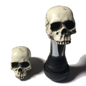 2 Skull Valve Stem Caps Motorcycle Bicycle Skeleton Harley Made in USA 15VC - Picture 1 of 4