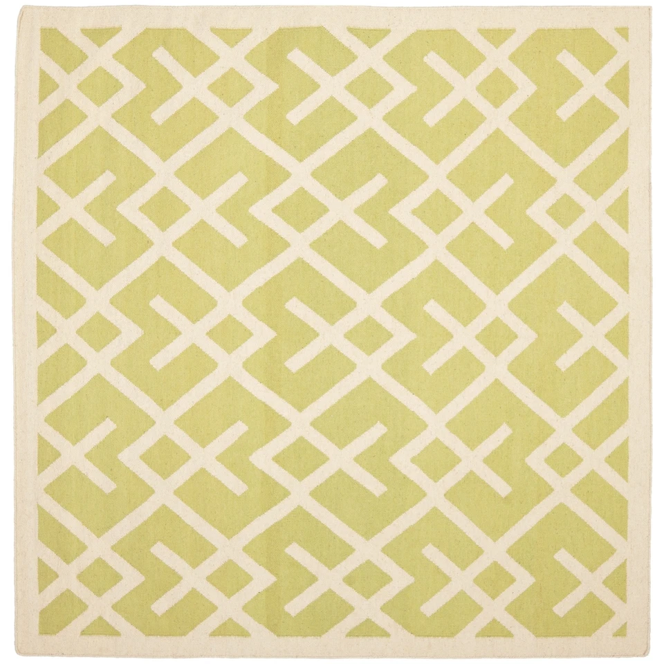 Safavieh Light Green/ Ivory Flat weave Wool Area Rug 8' Square - Image 1 of 1