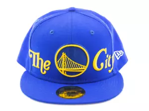 New Era Golden State Warriors The City Mütze blau gelb 59Fifty nicht verstellbar 7 1/4 - Bild 1 von 2
