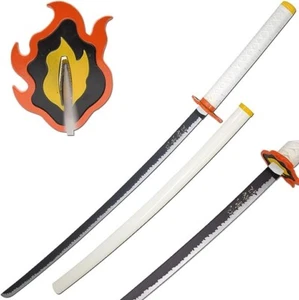 41" Rengoku Kyoujurou Demon Slayer Sword Anime Cosplay Metal Sword - Picture 1 of 5