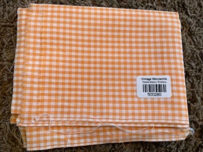 500280 Fabric - Orange Gingham Check - 28 Inches x 44" Wide - Image 1 of 3