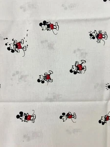 DISNEY MICKEY MOUSE Black White Small Mini Small FABRIC COTTON 44"x15" - Picture 1 of 4