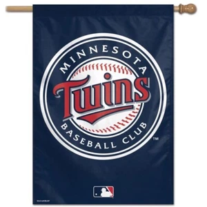 MINNESOTA TWINS 28"X40" HOUSE FLAG WALL BANNER MLB LICENSED - Picture 1 of 1