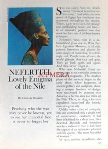 NEFRETETE - "Enigma of the Nile" : Original 1970 Zeitschriftenschnitt - Bild 1 von 1