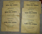 6 Vintage NOS Safran's "Senze Pari" Bass Viol Strings Unused