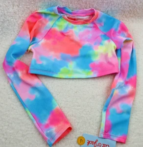 Girls' Ribbed Value Bikini Top - Cat & Jack Size S(6/7) - Picture 1 of 4