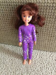 1995 Mattel Whitney Gymnast # 14610 Whitney Barbie Doll in Purple Leotard Articu