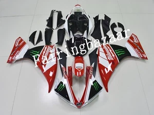 Fit for 2009-2011 YZF R1 Milwaukee Red Black White ABS Injection Fairing Kit - Foto 1 di 9